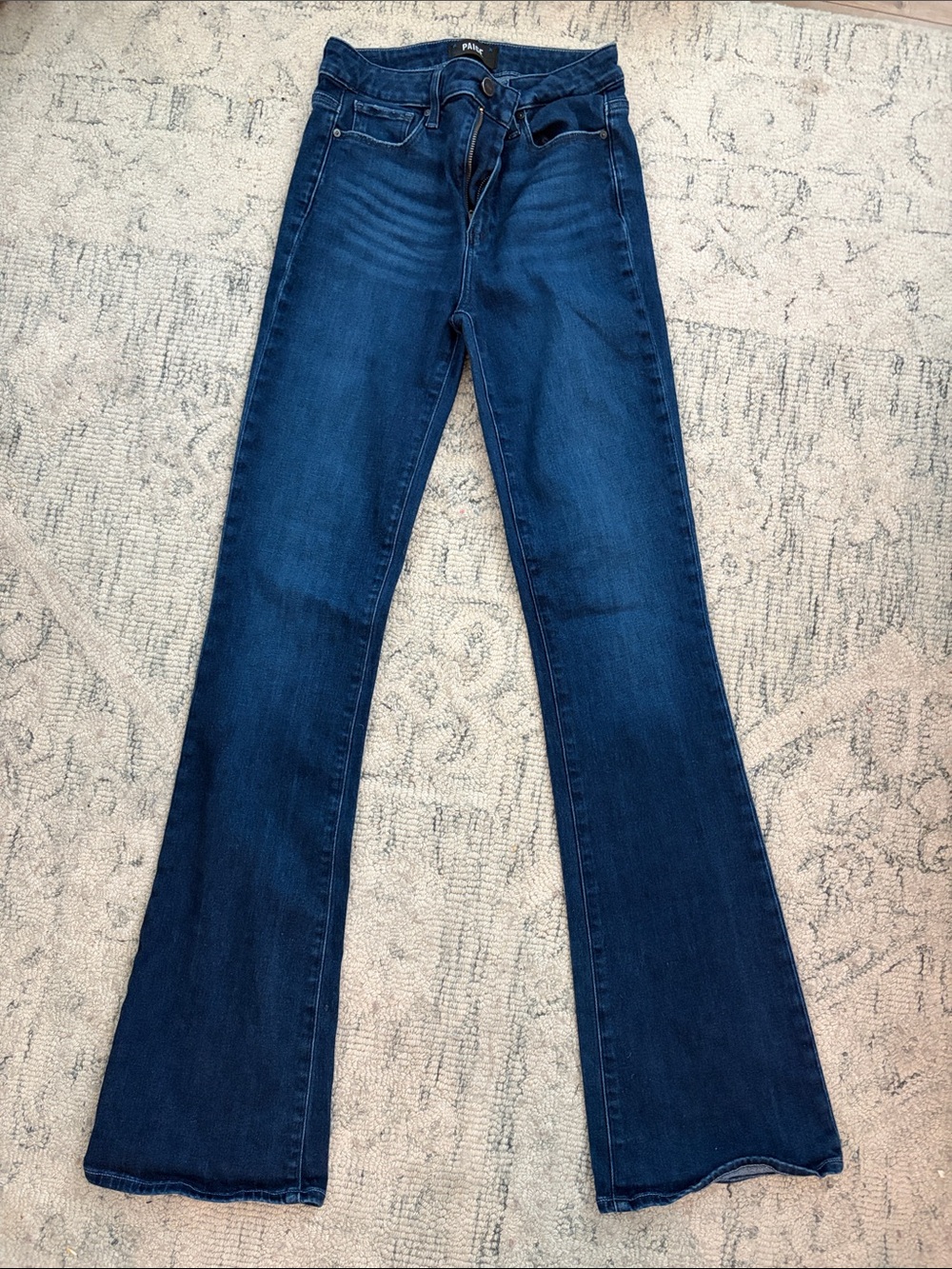 PAIGE Dark Indigo Bootcut Jeans